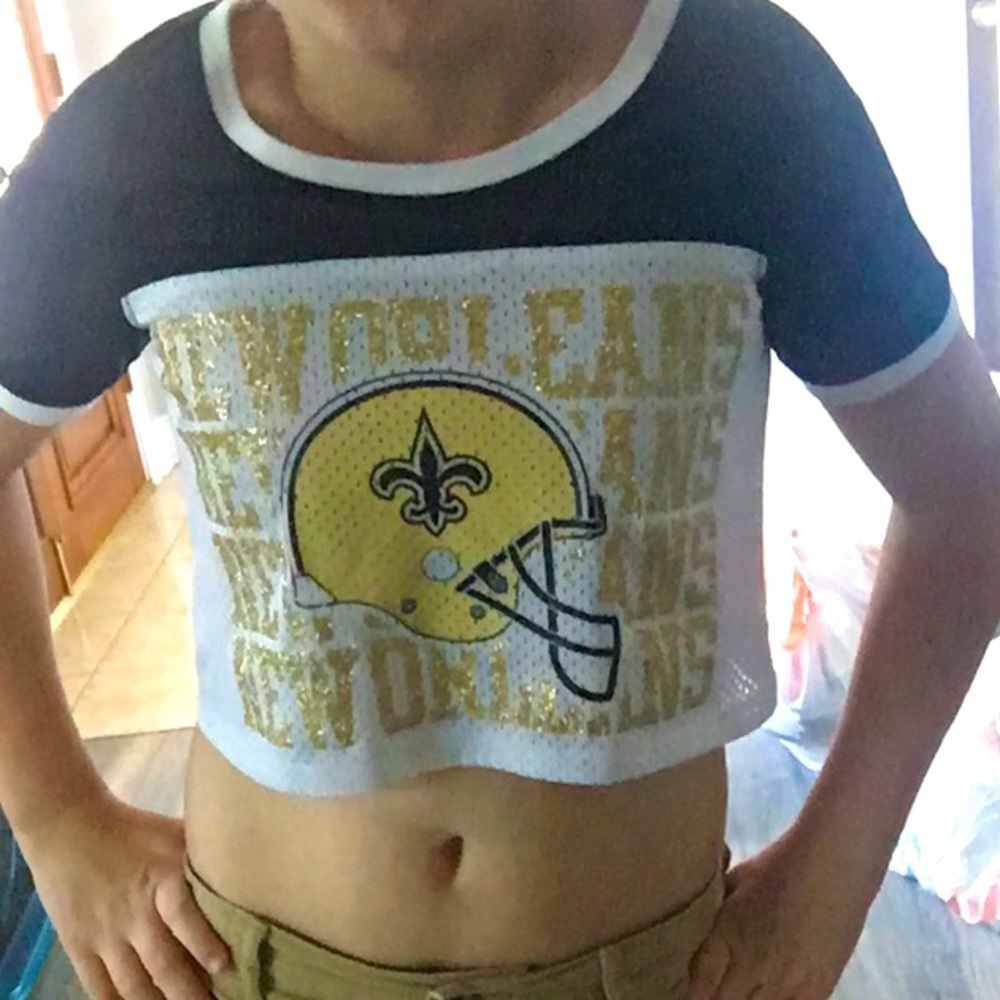 A New Orleans Saints Crop Top